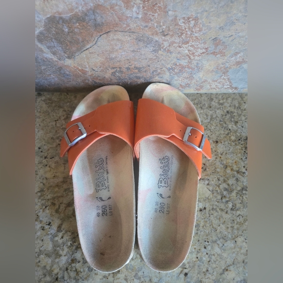 EVA Birki’s by Birkenstock Orange Slide Sandals | EU 40 | US 9–9.5 - Picture 2 of 8